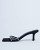 Topshop Topshop Astrid diamante heeled mules in black real leather pony - 1