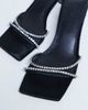 Topshop Topshop Astrid diamante heeled mules in black real leather pony - 2