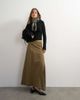 Topshop Topshop Asymmeric striped skirt in deep olive-Green - 1