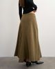 Topshop Topshop Asymmeric striped skirt in deep olive-Green - 3