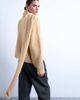 Topshop Topshop asymmetric knit cardigan with scarf in oat beige-Brown - 3