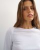 Topshop Topshop asymmetric long sleeve T-shirt in white - 3