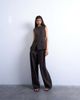 Topshop Topshop asymmetric vest in chocolate - part of a set-Brown - 2