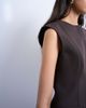Topshop Topshop asymmetric vest in chocolate - part of a set-Brown - 3