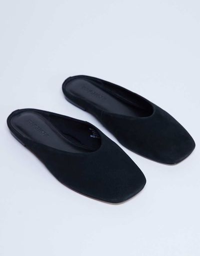 Topshop Topshop Atlas mule flat shoes in black