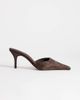 Topshop Topshop Avery embellished mule mid pumps in chocolate-Brown - 1