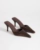 Topshop Topshop Avery embellished mule mid pumps in chocolate-Brown - 2
