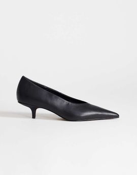 Topshop Topshop Avril kitten heel mid pumps in black