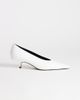 Topshop Topshop Avril kitten heel mid pumps in white - 1