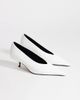 Topshop Topshop Avril kitten heel mid pumps in white - 2
