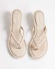 Topshop Topshop Axel flip flop mid heel sandals in camel-Neutral - 3