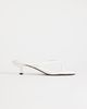 Topshop Topshop Axel mid-height heeled flip flops in white - 1