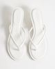 Topshop Topshop Axel mid-height heeled flip flops in white - 2