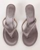 Topshop Topshop Axel toe thong mid heel sandal in gray satin - 2