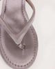 Topshop Topshop Axel toe thong mid heel sandal in gray satin - 4