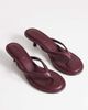 Topshop Topshop Axel toe thong mid heel sandals in aubergine-Red - 2