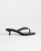 Topshop Topshop Axel toe thong mid heel sandals in black - 1