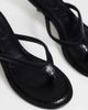 Topshop Topshop Axel toe thong mid heel sandals in black - 3