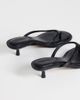 Topshop Topshop Axel toe thong mid heel sandals in black - 4