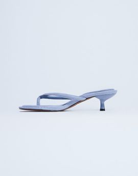 Topshop Topshop Axel toe thong mid heel sandals in cornflower blue
