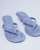 Topshop Topshop Axel toe thong mid heel sandals in cornflower blue - 3