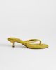 Topshop Topshop Axel toe thong mid heel sandals in olive-Green - 1