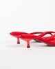 Topshop Topshop Axel toe thong mid heel sandals in red - 4