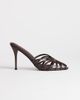 Topshop Topshop Azelia heeled sandals in dark chocolate-Brown - 1