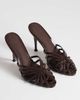 Topshop Topshop Azelia heeled sandals in dark chocolate-Brown - 2