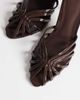 Topshop Topshop Azelia heeled sandals in dark chocolate-Brown - 3