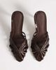 Topshop Topshop Azelia heeled sandals in dark chocolate-Brown - 4