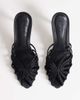 Topshop Topshop Azelia heeled sandals with gems in black satin - 4