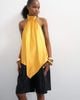 Topshop Topshop backless high neck halter top in yellow - 1