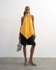 Topshop Topshop backless high neck halter top in yellow - 3