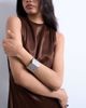 Topshop Topshop Bala stainless steel cuff hammered bracelet in silver - 1