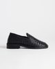 Topshop Topshop Bali real leather weave flat shoe loafers in black - 1