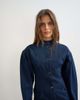 Topshop Topshop balloon sleeve mock neck mini dress in blue denim - 2