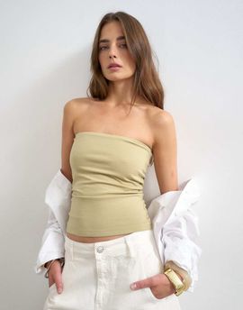 Topshop Topshop bandeau in khaki-Green