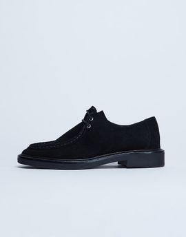 Topshop Topshop Banks real suede leather lace up shoes in black