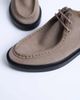 Topshop Topshop Banks real suede leather lace up shoes in taupe-Neutral - 4