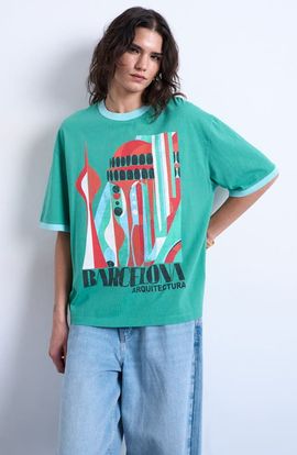 Topshop Topshop Barcelona Graphic Cotton T-Shirt
