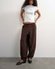 Topshop Topshop barrel leg sweatpants in chocolate-Brown - 1