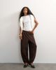 Topshop Topshop barrel leg sweatpants in chocolate-Brown - 2