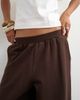 Topshop Topshop barrel leg sweatpants in chocolate-Brown - 3