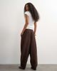 Topshop Topshop barrel leg sweatpants in chocolate-Brown - 4