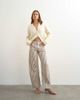 Topshop Topshop Barrel mid rise jeans in blue and natural stripes-Multi - 1