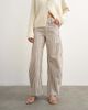 Topshop Topshop Barrel mid rise jeans in blue and natural stripes-Multi - 2