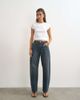 Topshop Topshop Barrel mid rise jeans in blue black - 1