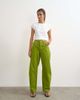Topshop Topshop Barrel mid rise jeans in bright olive-Green - 1