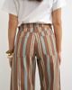 Topshop Topshop Barrel mid rise jeans in brown and blue stripes-Multi - 4